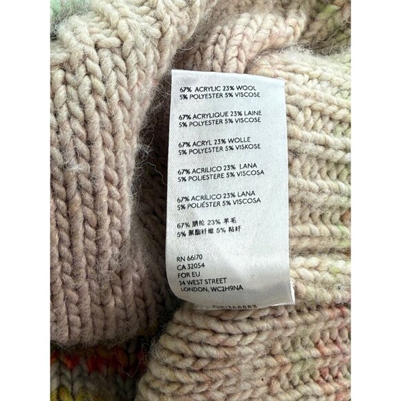 Anthropologie Pilcro Wool Blend Hoodie Sweater Pullover V-Neck Drawstring Size S - Picture 10 of 11